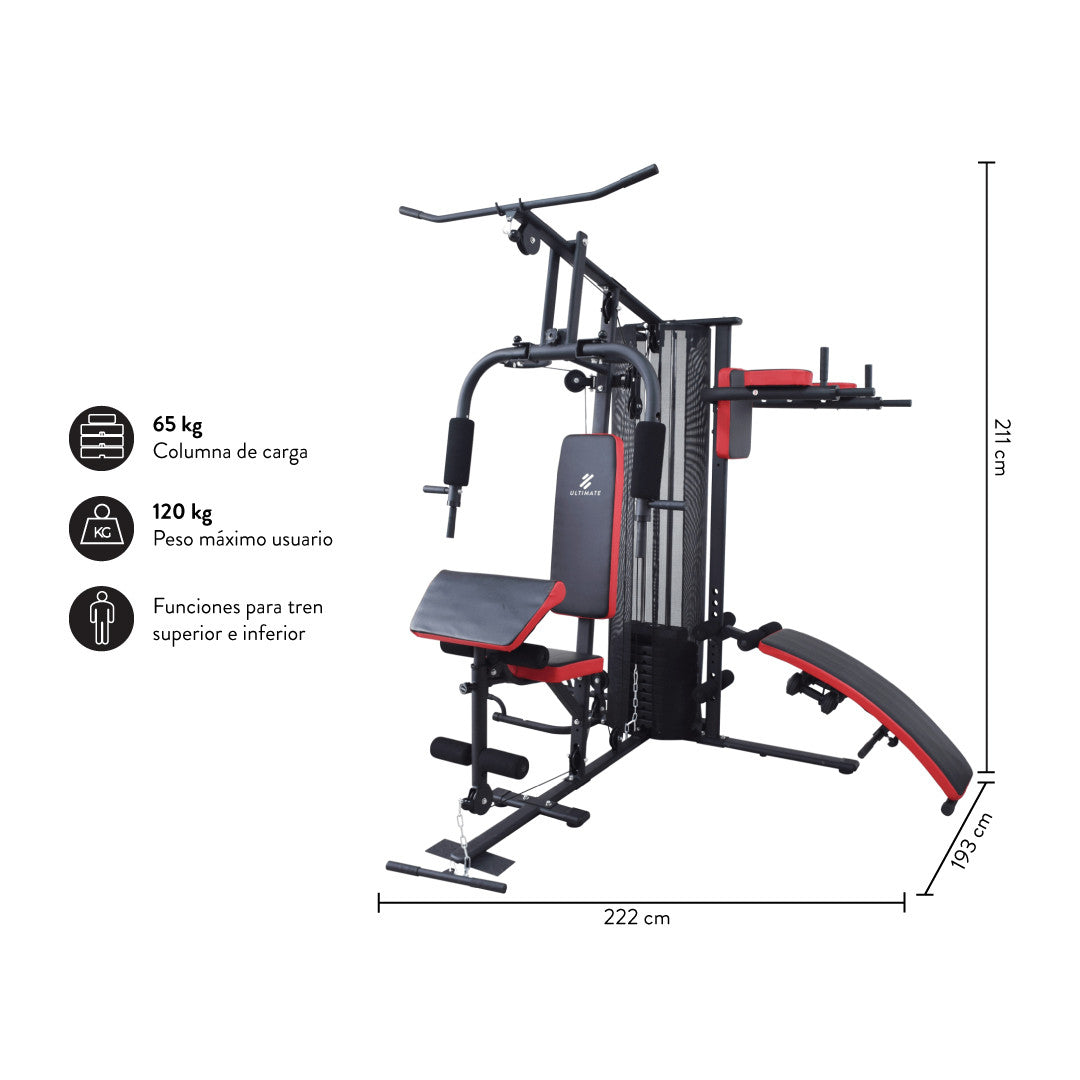 Máquina Home Gym Multifuncional P700 Pro 65 Kg