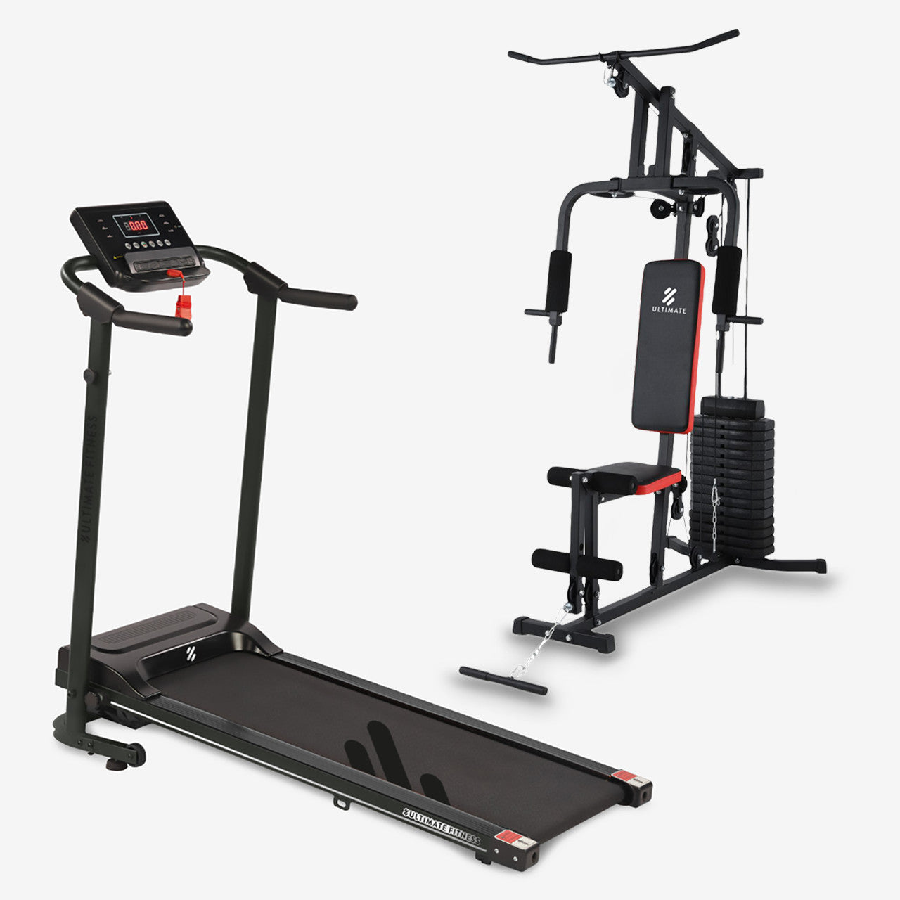 PACK TROTADORA ELÉCTRICA E100 2.0 + MÁQUINA HOME GYM P550 PRO 65 KG